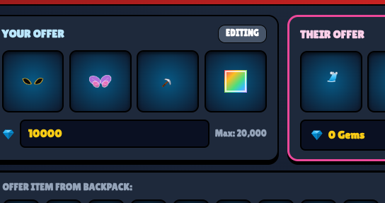 Trading items and World Locks in BrowserTopia